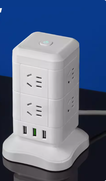 Three-dimensional socket multi-function, with USB fast charge