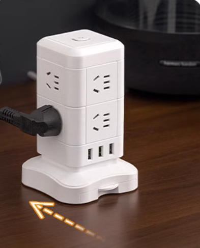 Three-dimensional socket multi-function, with USB fast charge