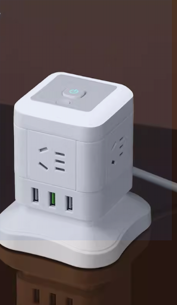 Three-dimensional socket multi-function, with USB fast charge