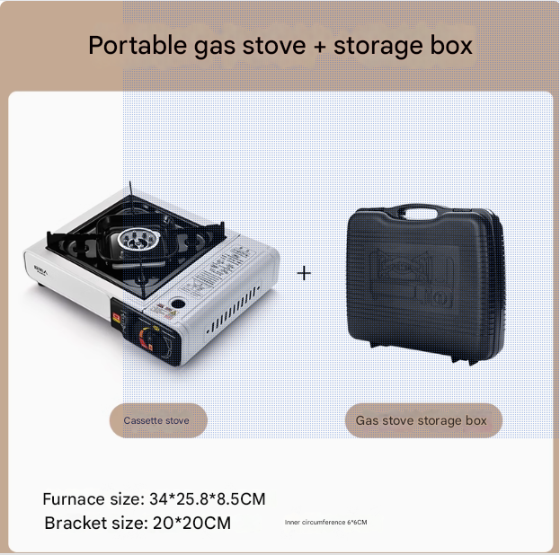 Camping Portable Cassette Gas Cooker and Windshield>Campers>Picnic>outdoor>Family>emergency cooking