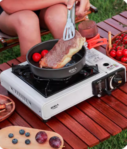 Camping Portable Cassette Gas Cooker and Windshield>Campers>Picnic>outdoor>Family>emergency cooking