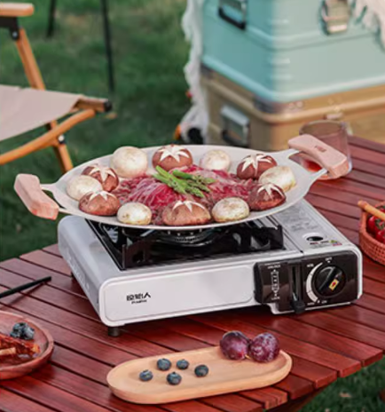 Camping Portable Cassette Gas Cooker and Windshield>Campers>Picnic>outdoor>Family>emergency cooking