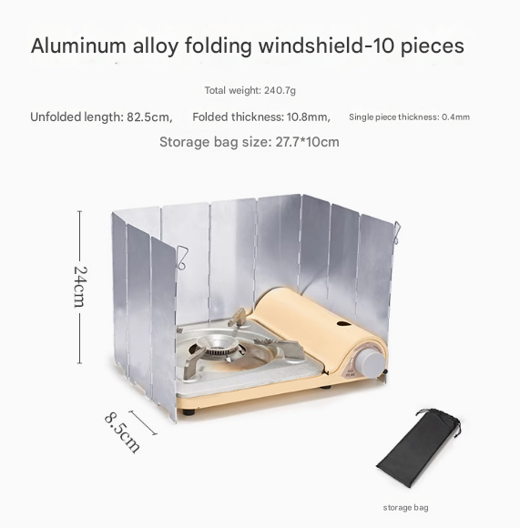 Camping Portable Cassette Gas Cooker and Windshield>Campers>Picnic>outdoor>Family>emergency cooking